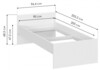 Миниатюра фото односпальная кровать с ящиками woodville валенсия  белый текстурный 536237  90х200 | 220svet.ru