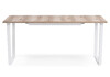 Миниатюра фото стол деревянный woodville лота лофт 120 25 мм дуб делано светлый / матовый белый 489665 | 220svet.ru