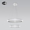 Миниатюра фото подвесной светодиодный светильник eurosvet imperio 90241/2 белый/ серебро smart | 220svet.ru