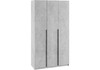 Миниатюра фото шкаф трехстворчатый woodville кротос 120 цемент светлый 679670 | 220svet.ru