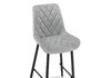 Миниатюра фото барный стул woodville баодин велюр светло-серый / черный 511152 | 220svet.ru