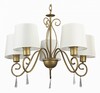 Миниатюра фото подвесная люстра arte lamp carolina a9239lm-5br | 220svet.ru