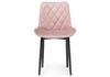 Миниатюра фото стул woodville баодин велюр розовый / черный 502110 | 220svet.ru