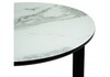 Миниатюра фото стол стеклянный роб d-450 мрамор белый | 220svet.ru