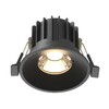 Миниатюра фото встраиваемый точечный светодиодный светильник maytoni round dl058-12w3k-b | 220svet.ru