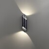 Миниатюра фото уличный настенный светодиодный светильник odeon light basti 6659/10wl черный | 220svet.ru