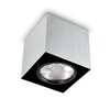 Миниатюра фото потолочный светильник ideal lux mood pl1 small square alluminio | 220svet.ru