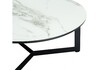 Миниатюра фото стол стеклянный роб d-700 мрамор белый | 220svet.ru