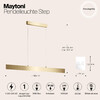 Миниатюра фото подвесной светодиодный светильник maytoni step p010pl-l30g3k | 220svet.ru