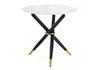 Миниатюра фото стол стеклянный woodville rock 100х75 white / black 15536 | 220svet.ru