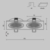Миниатюра фото встраиваемый светильник maytoni atom dl024-2-02w-1(n) | 220svet.ru