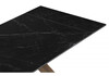 Миниатюра фото керамический стол раскладной woodville гарднер черный мрамор / орех кантри 588025 | 220svet.ru