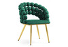 Миниатюра фото стул на металлокаркасе woodville ball green / gold 15763 | 220svet.ru
