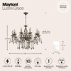 Миниатюра фото подвесная люстра maytoni grace rc247-pl-10-r | 220svet.ru