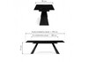 Миниатюра фото керамический стол раскладной woodville стиг белый / черный 588015 | 220svet.ru