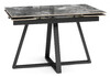 Миниатюра фото керамический стол раскладной woodville силлем риальто серый темный / черный 588067 | 220svet.ru