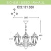 Миниатюра фото уличный подвесной светильник fumagalli sichem/anna 3l e22.120.s30.byf1r | 220svet.ru