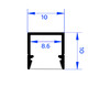 Миниатюра фото алюминиевый профиль накладной для светодиодной ленты до 8мм ambrella light illumination gp1650al | 220svet.ru