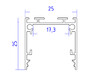 Миниатюра фото профиль накладной/подвесной для светодиодной ленты ambrella illumination profile system gp2500al | 220svet.ru
