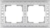 Миниатюра фото рамка werkel antik на 2 поста жемчужный wl07-frame-02 4690389063503 | 220svet.ru