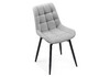 Миниатюра фото стул woodville челси крутящийся велюр светло-серый / черный 520598 | 220svet.ru