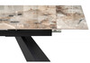Миниатюра фото керамический стол раскладной woodville ливи бежевый/ черный 588023 | 220svet.ru