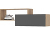 Миниатюра фото шкаф навесной woodville элла серый графит / дуб крафт золото 586704 | 220svet.ru