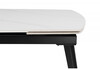 Миниатюра фото керамический стол раздвижной woodville aveiro 120(180)x80 белый мрамор / черный 15861 | 220svet.ru