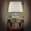 Миниатюра фото настольная лампа ncl 003 amber/silver | 220svet.ru