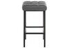 Миниатюра фото барный стул лофт кожзам темно-серый / черный матовый | 220svet.ru