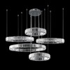 Миниатюра фото подвесная светодиодная люстра loft it crystal ring 10135/5 chrome | 220svet.ru