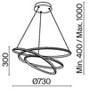 Миниатюра фото подвесной светодиодный светильник maytoni nola mod100pl-l88wk1 | 220svet.ru