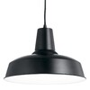Миниатюра фото подвесной светильник ideal lux moby sp1 nero | 220svet.ru