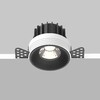 Миниатюра фото встраиваемый точечный светодиодный светильник maytoni round dl058-12w4k-trs-b | 220svet.ru