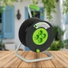 Миниатюра фото удлинитель силовой эра green line kat-2x0.75-20m greenline на катушке пластик 4 розетки без заземления 20м пвс 2x0.75мм2 б0065069 | 220svet.ru