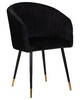 Миниатюра фото стул дизайнерский dobrin mary lm-7305-4565 черный | 220svet.ru