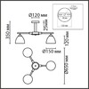 Миниатюра фото потолочная люстра на штанге lumion colange 8096/3c серый | 220svet.ru