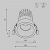 Миниатюра фото встраиваемый светодиодный светильник maytoni dip dl117-15w-4k-b | 220svet.ru