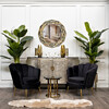 Миниатюра фото кресло велюровое черное garda decor 87yy-1907 blk | 220svet.ru