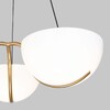Миниатюра фото подвесная светодиодная люстра eurosvet emisfero 50083/3 led золото | 220svet.ru