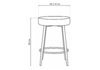 Миниатюра фото барный стул woodville plato white fabric 15423 | 220svet.ru