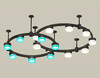 Миниатюра фото потолочный светильник на шатнге с композитным хрусталем ambrella light diy spot techno ring xr92221210 | 220svet.ru