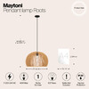 Миниатюра фото подвесной светильник maytoni roots mod195pl-01w1 | 220svet.ru