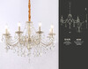 Миниатюра фото классическая подвесная люстра с хрусталем ambrella light tr4945 | 220svet.ru