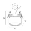 Миниатюра фото встраиваемый светодиодный светильник с переключателем света lightstar acuto 215807 | 220svet.ru