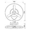 Миниатюра фото потолочная светодиодная люстра-вентилятор mantra ocean 8235 | 220svet.ru