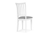 Миниатюра фото стул деревянный woodville фрезино серый велюр / белый 515972 | 220svet.ru