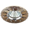 Миниатюра фото встраиваемый светильник эра алюминиевый kl42 sl/gd | 220svet.ru