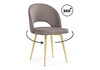 Миниатюра фото стул поворотный на металлокаркасе woodville курбис 360 латте (zd 290) / золотой 642936 | 220svet.ru