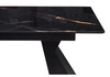 Миниатюра фото стол стеклянный раскладной woodville денхольм обсидиан 553549 | 220svet.ru